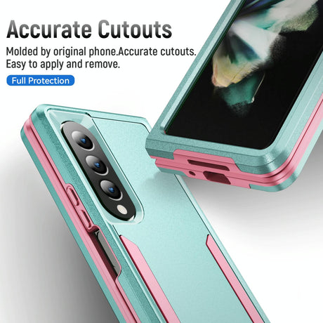 For Samsung Galaxy Z Fold4 5G Shockproof Pc Tpu Case - Blue