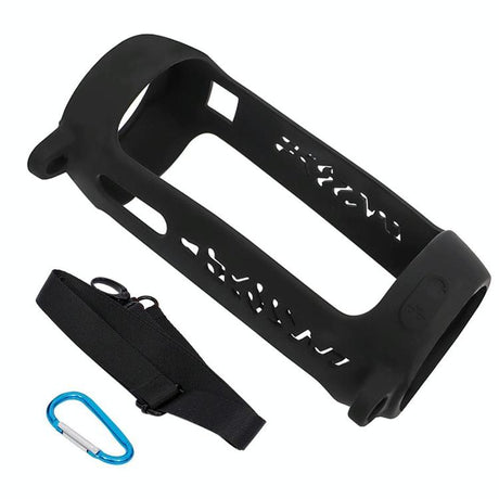 Shockproof Silicone Protective Case for Jbl Pulse4 with Carabiner & Lanyard - Dark Blue