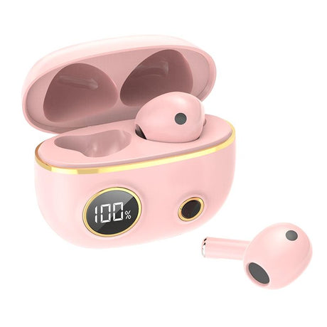 Waterproof 9d Stereo Bluetooth Earphones with Charging Case - Red