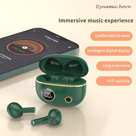 Waterproof 9d Stereo Bluetooth Earphones with Charging Case - Red
