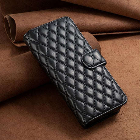 For Samsung Galaxy Z Fold4 5G Diamond Lattice Flip Wallet Case - White