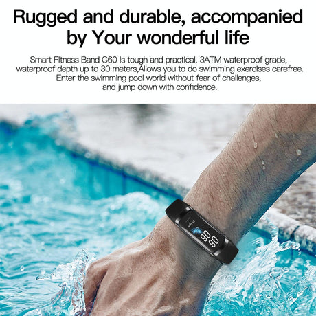 Ip67 Waterproof Smart Fitness Band - Compact And Durable - Purple