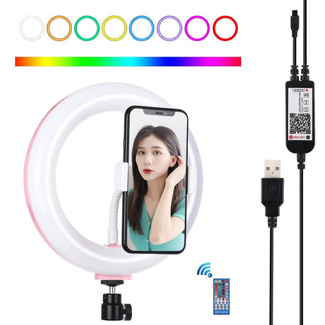 7.9 Dual Colour Led Ring Light With Usb Dimmable For Vlogging And Photography