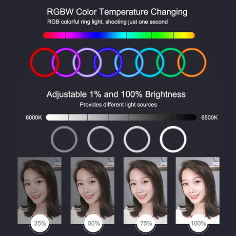 7.9 Dual Colour Led Ring Light With Usb Dimmable For Vlogging And Photography
