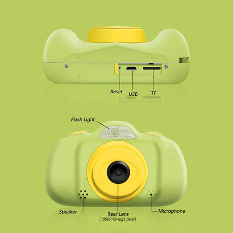 8Mp Dual-Lens Children Camera With 2.4 Screen Supports 32Gb Tf Card