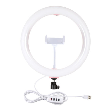 26Cm Usb 3 Modes Dimmable Led Ring Light With Phone Clamp