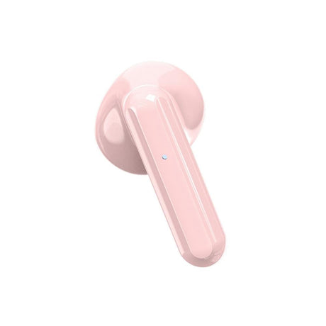 Wireless Hifi Stereo Earphones with Charging Case and Make-up Mirror - Pink