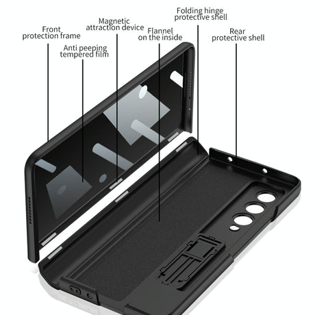 For Samsung Galaxy Z Fold4 5G Magnetic Fold Case - Full Coverage - Gray