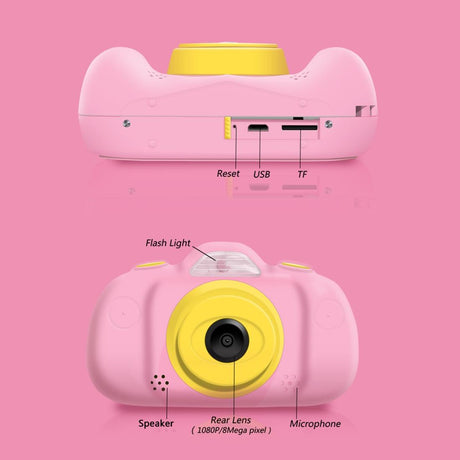 8Mp Dual-Lens Children Camera With 2.4 Screen Supports 32Gb Tf Card