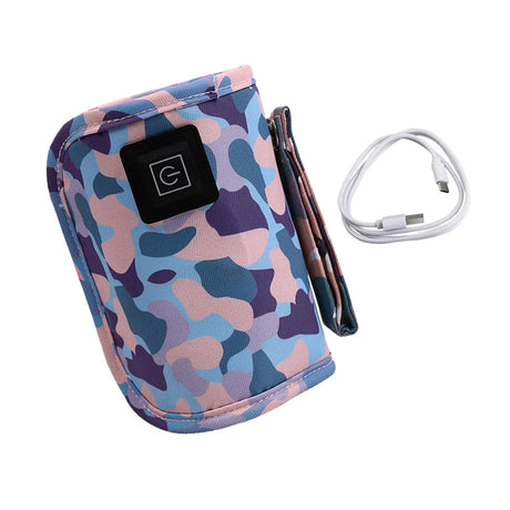 Temperature Insulated Milk Baby Bottle Warmer- Usb Plugged-in - Pink