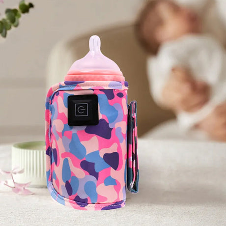Temperature Insulated Milk Baby Bottle Warmer- Usb Plugged-in - Pink