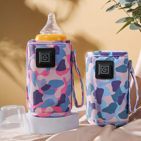 Temperature Insulated Milk Baby Bottle Warmer- Usb Plugged-in - Pink