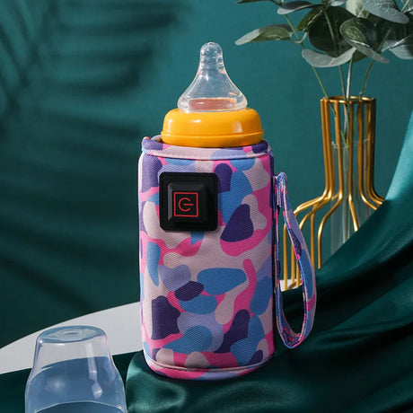 Temperature Insulated Milk Baby Bottle Warmer- Usb Plugged-in - Pink