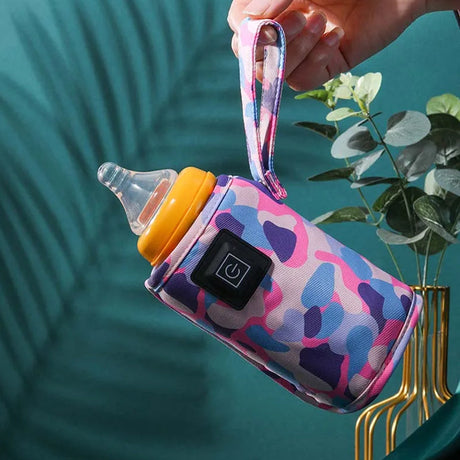Temperature Insulated Milk Baby Bottle Warmer- Usb Plugged-in - Pink