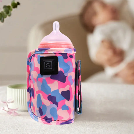 Temperature Insulated Milk Baby Bottle Warmer- Usb Plugged-in - Pink