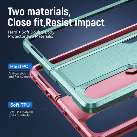 For Samsung Galaxy Z Fold4 5G Shockproof Pc Tpu Case - Red
