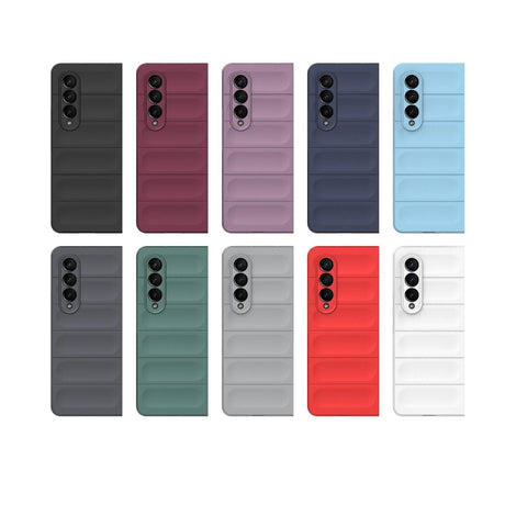 Foldable Shockproof Phone Case with Magic Shield - Slim Design - Wine Red