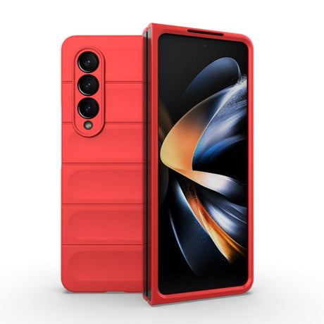 Foldable Shockproof Phone Case with Magic Shield - Slim Design - Wine Red