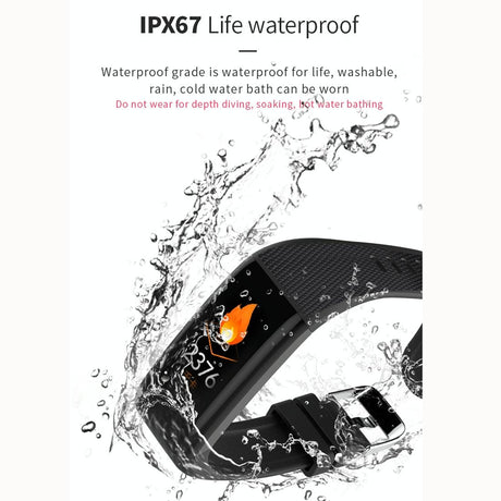 Waterproof Touch Screen Smartwatch - Ipx67 - Blue