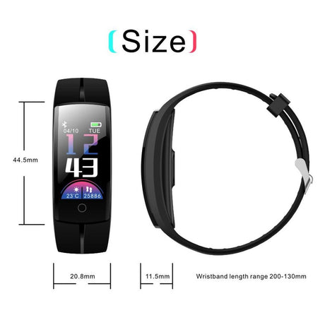 Waterproof Tft Smart Bracelet With Call / Heart / Sleep / Sedentary / Bp Monitoring - Blue