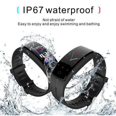Waterproof Tft Smart Bracelet With Call / Heart / Sleep / Sedentary / Bp Monitoring - Blue