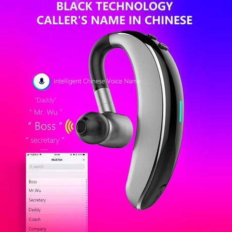 Wireless Stereo Sports Bluetooth 5.0 Earphones - V7 Business Style - Purple