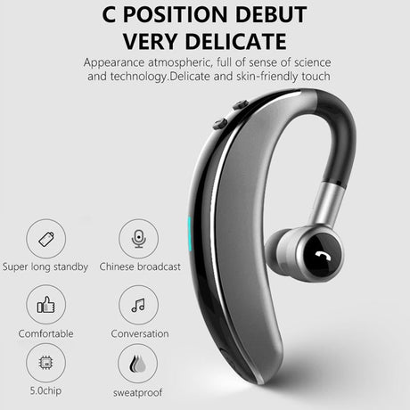 Wireless Stereo Sports Bluetooth 5.0 Earphones - V7 Business Style - Purple