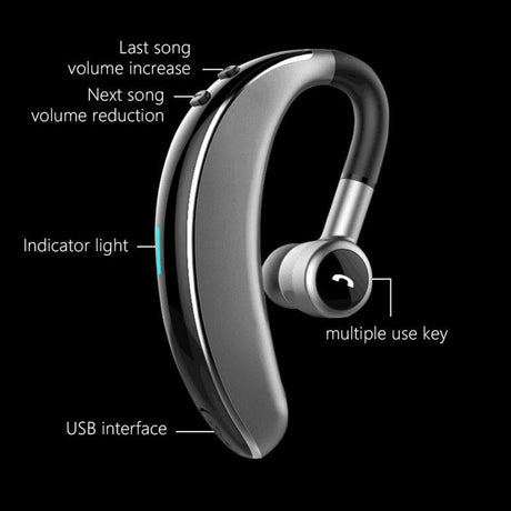 Wireless Stereo Sports Bluetooth 5.0 Earphones - V7 Business Style - Purple