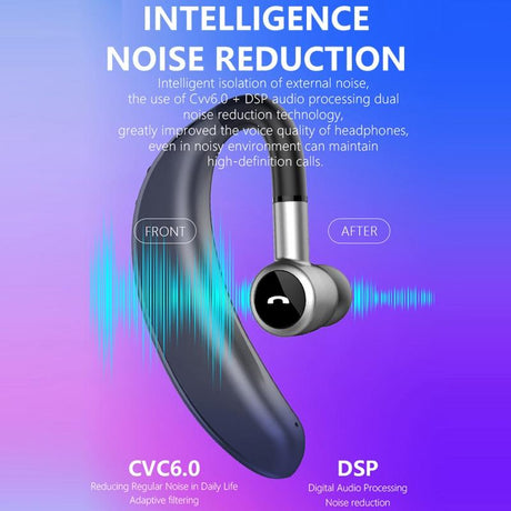 Wireless Stereo Sports Bluetooth 5.0 Earphones - V7 Business Style - Purple