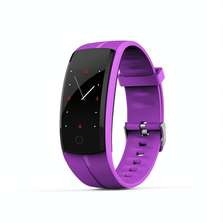 Waterproof Tft Smart Bracelet With Call / Heart / Sleep / Sedentary / Bp Monitoring - Purple