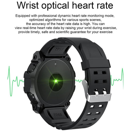 1.3 Inch Colour Round Screen Sport Smart Watch Support Heart Rate / Multi-Sports Mode - Red
