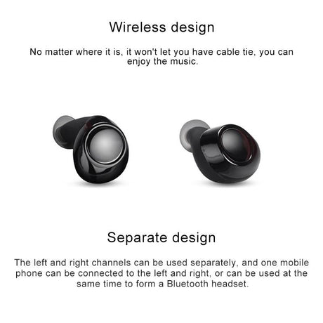Wireless Tws Bluetooth V5.0 Earphones with Drawer Type S2 Design - Red