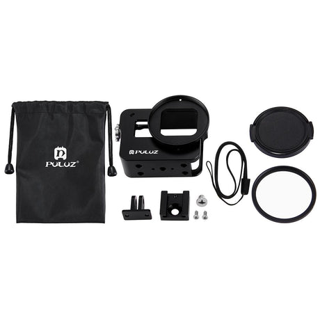 Aluminum Protective Cage With Uv Lens For Gopro Hero 2018 / 7 / 6 / 5 - 52Mm