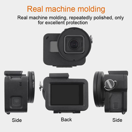 Aluminum Protective Cage With Insurance Frame And 52Mm Uv Lens For Gopro Hero7 / 6 / 5