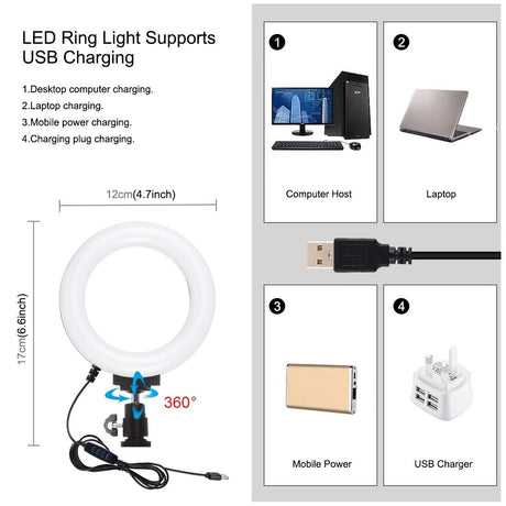 3-In-1 Vlogging Kit With Smartphone Rig Microphone And Led Ring Light