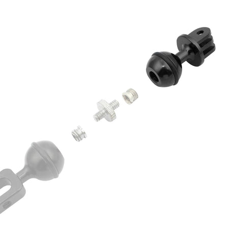 Aluminum Ball Head Adapter For Gopro Insta360 Dji Action Cameras - 2.5Cm Diameter
