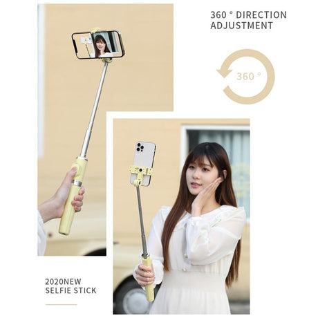 Bluetooth Remote Selfie Stick With Dual Fill Light And Tripod