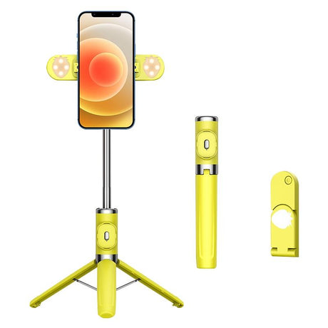 Bluetooth Remote Selfie Stick With Dual Fill Light And Tripod
