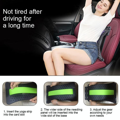 Back Pain Relief Device Lumbar Traction Stretcher - Black Red
