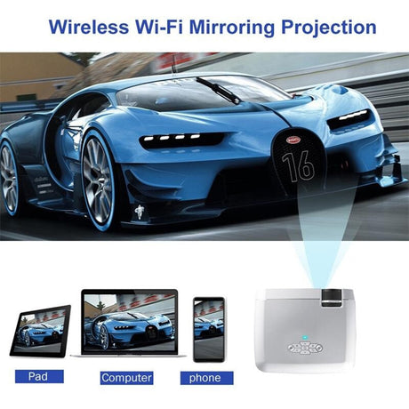 Portable Home Theater Projector - 1600 Lumens Hd Silver