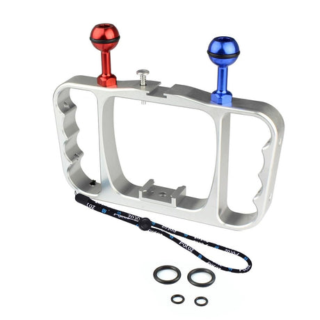 Aluminum Dual Handheld Diving Light Arm Mount For Action Cameras