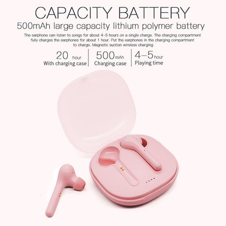 Wireless Stereo Sports Bluetooth Earphones with Charging Box - K88 Tws - White