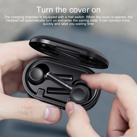Wireless Bluetooth 5.0 Earphone with Digital Display and Noise Reduction - White