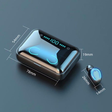 Intelligent Noise Cancelling Bluetooth Earphones with Touch Control and Charging Box - White