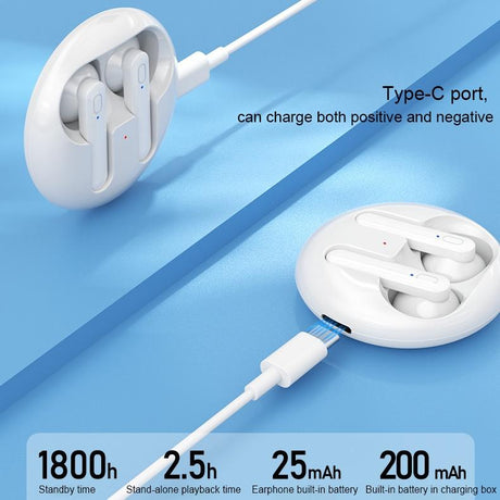 Wireless Stereo Bluetooth Earphones - V31 Sight Series White