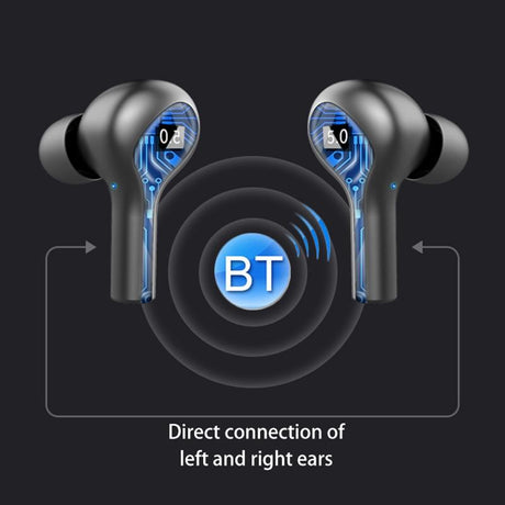 Touch Bluetooth Earphones with Noise Cancellation and Charging Box - White