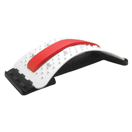 Back Pain Relief Device Lumbar Traction Stretcher - Red + White
