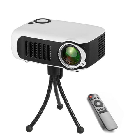 Portable 800 Lumen Home Theater Projector - 1080P Support - Yellow