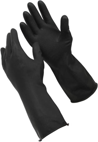 96 Pairs Sabco Heavy Duty Latex Gloves w/ Cotton Lining - Large Size Bulk (1 Carton)