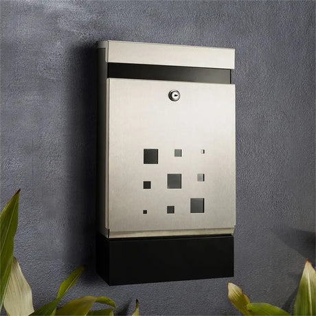 Sandleford Letter Box Caddy Stainless Steel Lockable Mailbox - Wall Mounted